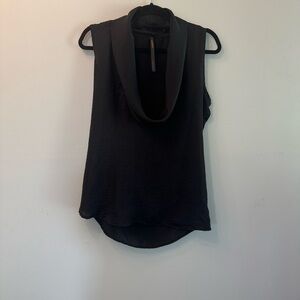Renee C. Black Cowl Neck‎ Tank Top